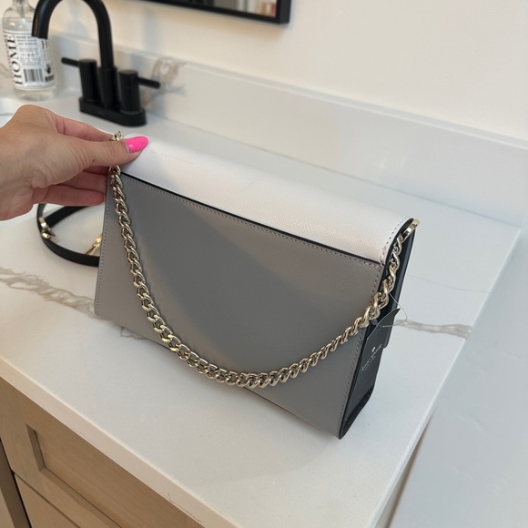BEAUTIFUL BRAND NEW GREY AND WHITE KATE SPADE CROSS BODY! STRAP INCLUDED! - Picture 5 of 16